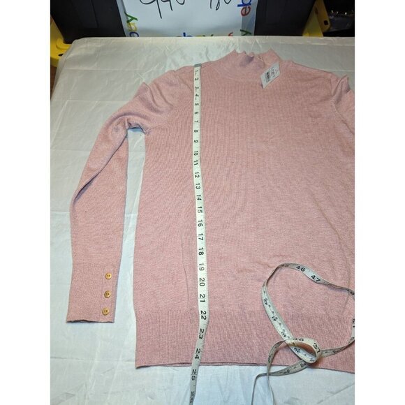Ann Taylor Loft Light Acid Pink Women's Size Small NWT Long Sleeve Turtleneck - Picture 12 of 14
